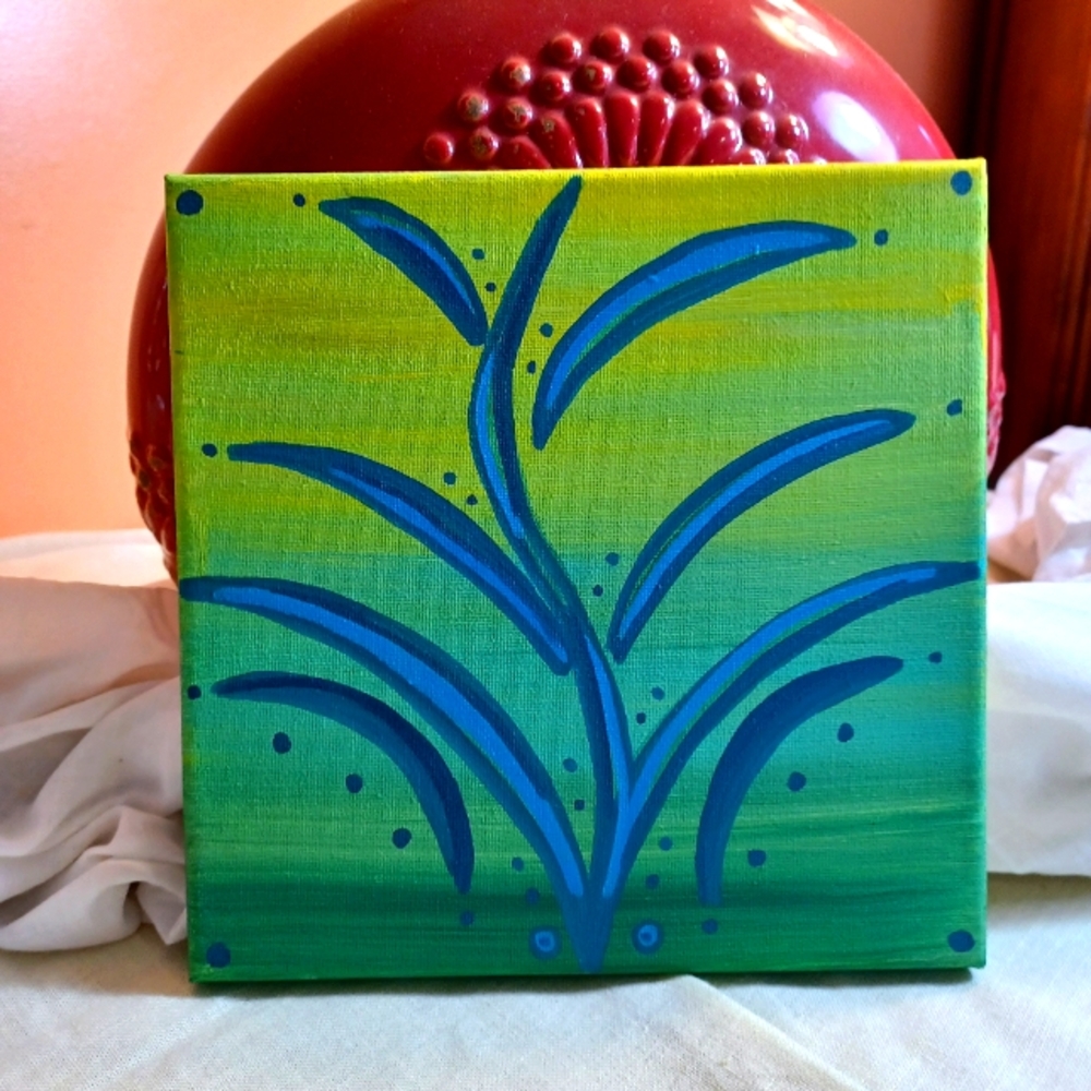 Original healing sacred geometry painting of The Ancient symbol for prosperity